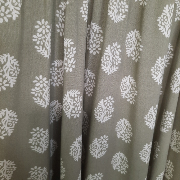 Patrons of Peace Malibu Mini Dress Ruffles Tie Straps Sage Green Womens Size M - Picture 8 of 13